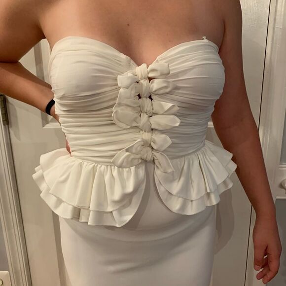 Jill Stuart White Strapless Pencil Dress sz 10 NWT - Picture 2 of 5